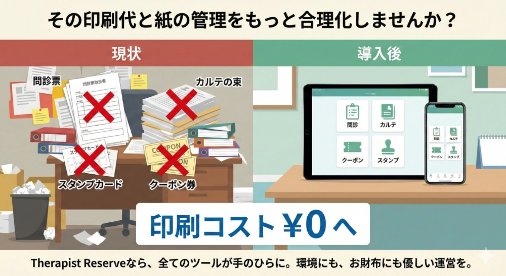 印刷代と紙の管理を合理化